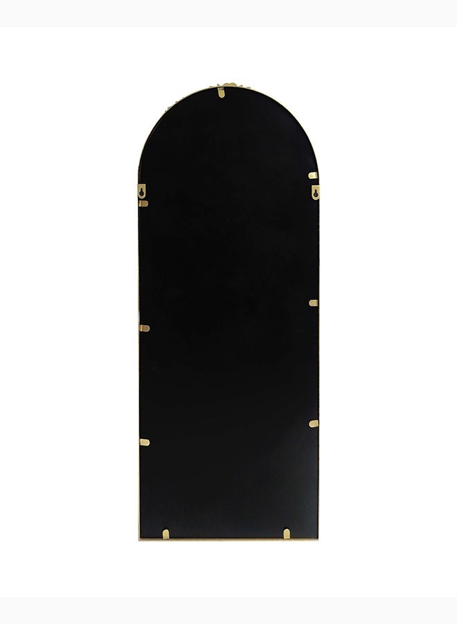 ميجو هوم مرآة حائط بإطار حديدي، مرآة ديكورية حديثة معلقة لغرفة المعيشة وغرفة النوم والمدخل، 38×3.5×99 سم، لون ذهبي - Image 2